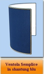 ventola semplice in shantung blu